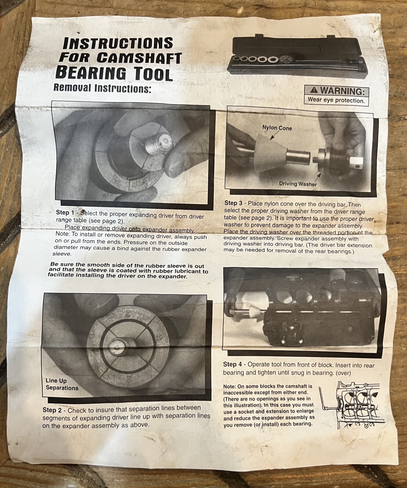 Lisle 18000 Universal Camshaft Bearing Tool eBay