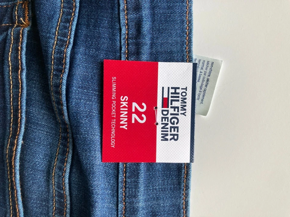 PANTALONES VAQUEROS TOMMY HILFIGER $69 DENIM PARA MUJER NUEVOS AJUSTADOS TIRO MEDIO STRECH TALLA 24 Foto 3 de 4