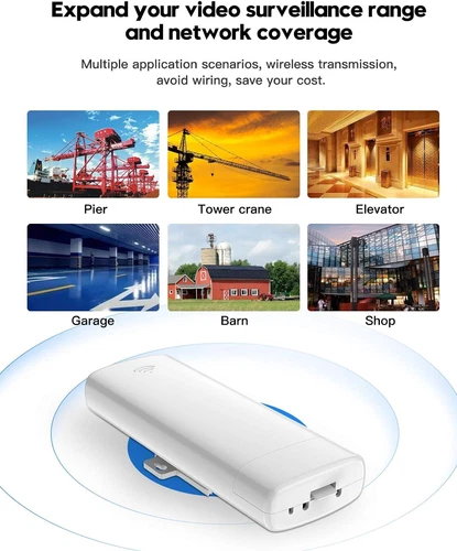 2 Stück Wireless Bridge WLAN Bridge 5.8G Outdoor CPE Extend Netzwerk 300Mbps 3KM - Bild 7 von 8