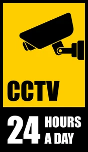 CCTV Recording No Trespassing Smile You're On Camera Self Adhesive Vinyl Sticker