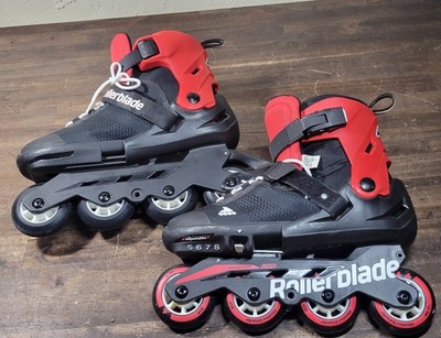 RollerBlade MacroBlade Adjustable Inline Skates Size 5-8 Youth Junior Used