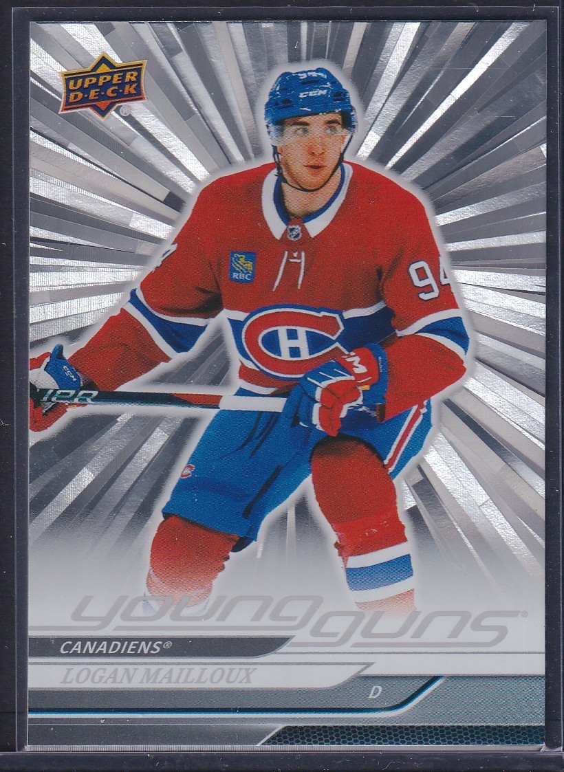 LOGAN MAILLOUX - 2024 Upper Deck Young Guns SILVER OUTBURST #239