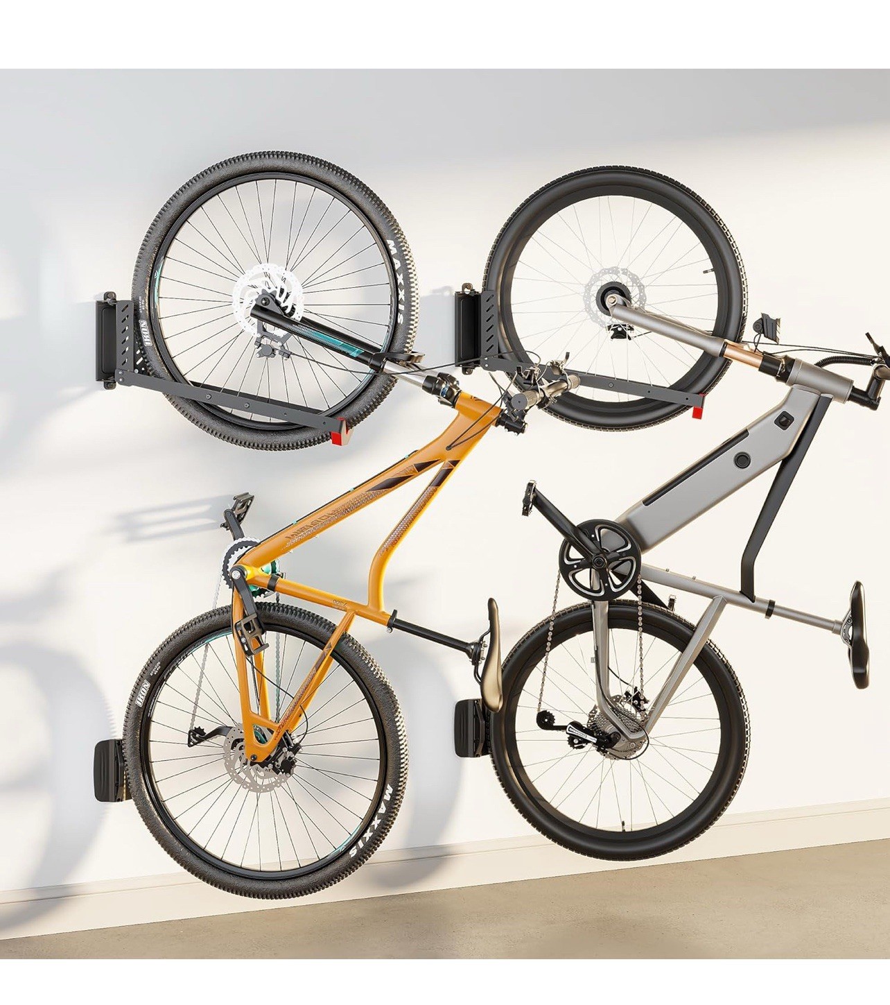 2 PACK monTEK Swivel Bike Wall Mount No Heavy Lifting Required Bike Wall Mount