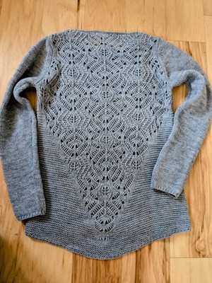 Bianca B Size Sm Made In Italy Acrylic Wool Blend Lace Back Sweater Y2K  90's