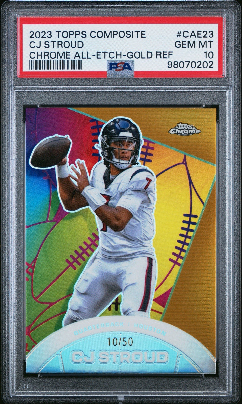 CJ Stroud Topps Composite Chrome All-Etch #CAE23 Gold Refractor