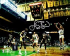 Larry Bird Signed Boston Celtics 3-Point Shot vs Lakers 8x10 Photo - BIRD HOLO