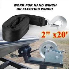 ⭐ Hot Heavy Duty Boat Trailer Tow Replacement Winch Strap Rope with Snap Hook ⭐