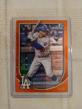 2025 Bowman - Mookie Betts 16 Chrome Orange Mojo Refractor 15 /25 + 90cb-8 f15-5