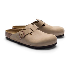 Birkenstock Boston Tobacco Brown Oiled Leather Clog Sandals Narrow/Wide EU 37-45