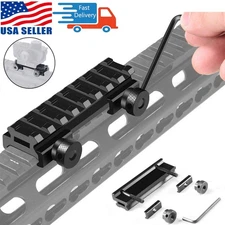 Picatinny Rail Adaptor 20mm Mount Base 8 Slots Low Profile Scope Riser Mount US