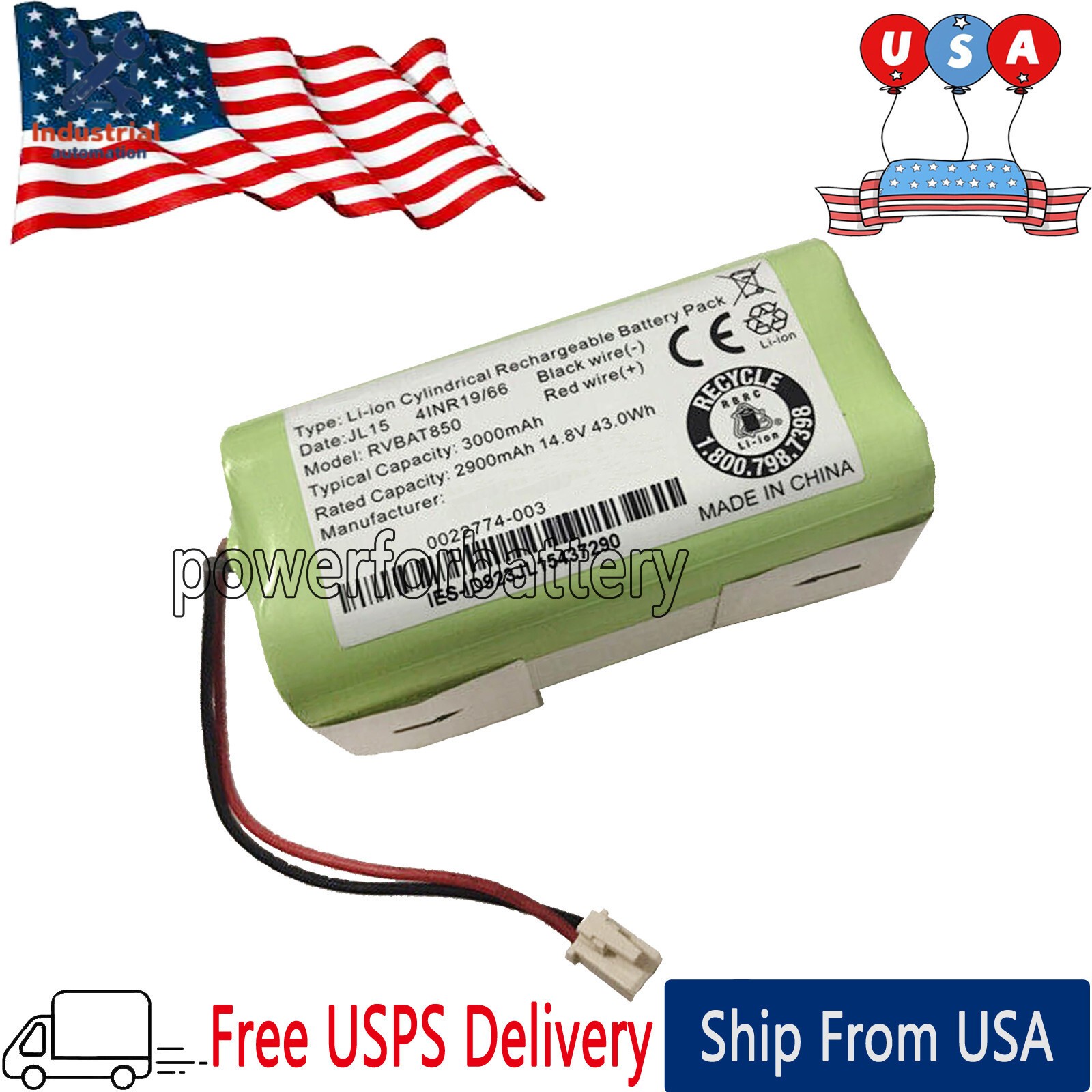 For Shark Vacuum RV1001 UR1005AE RV1101AR  UR1105AR  New RVBAT850 Battery