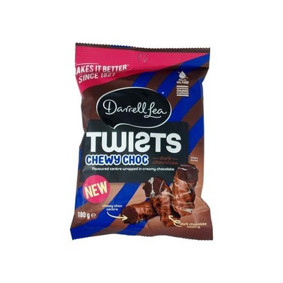 Darrell Lea Dark Chocolate Chewy Choc Twists