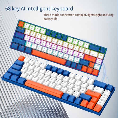 Sleek Design Wireless AI Mechanical Gaming Keyboard with Lighting Effects - Photo 2/12