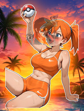 Adult Anime Waifu Pokemon Misty/ Kasumi 6" Vinyl Sticker