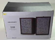 (BRAND NEW) Crosley S200A-WA 4" Active Powered Bluetooth Stereo Speakers(Walnut)