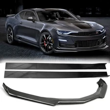 Carbon Fiber For 2016-2024 Chevy Camaro 1LE Front Bumper Lip Splitter Side Skirt
