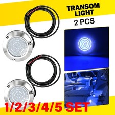 Round Blue Led Courtesy Light Marine Boat Transom Stern Deck Lamp Ip68 1-5set