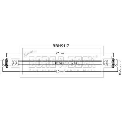 BORG & BECK Brake Hose BBH9117