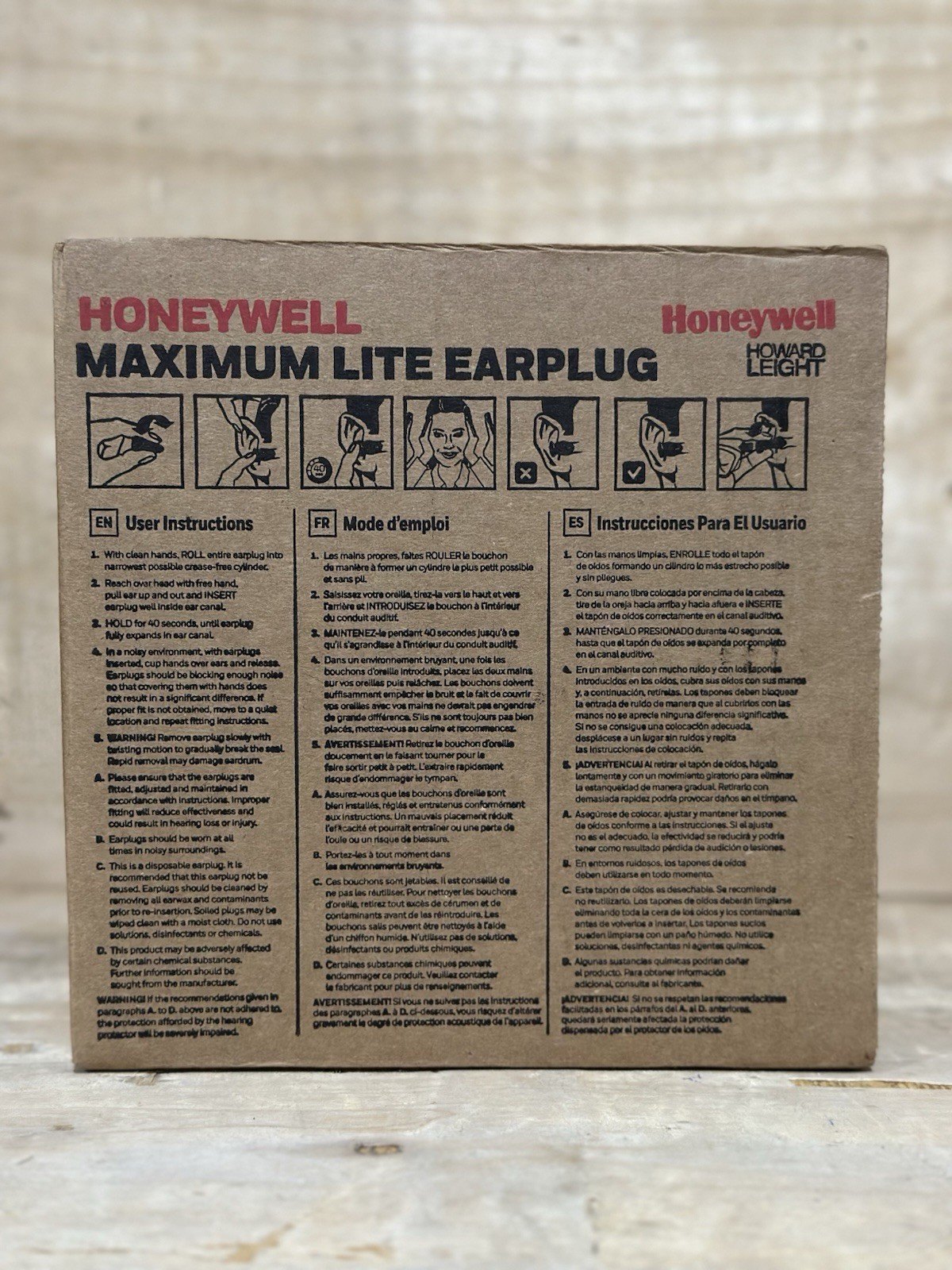 Honeywell Howard Leight LPF-30 Max Lite corded Earplugs Green  39 DB (100 PR)