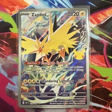 Carta Pokemon Zapdos 133/128 Me: 30th Celebration Holo Near Mint