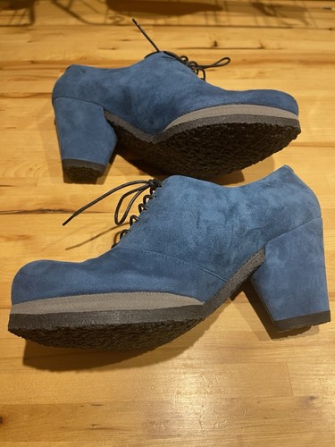 Nuevo en caja Zapatos de Corte Audley Estilo Años 40 Con Cordones Verde Azulado Nubuck Talla 5/38 ¡Fabulosos! - Imagen 3 de 12