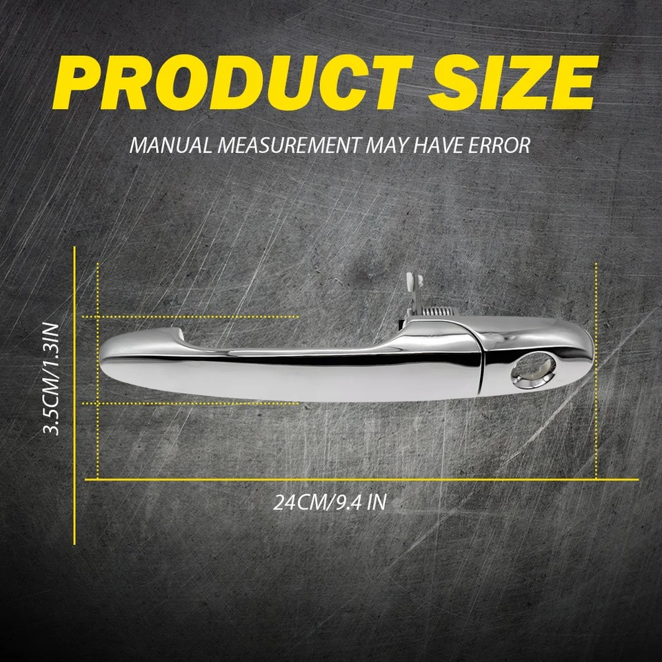 Manija de puerta cromada exterior delantera lado del conductor para Saturn Sky 2007-2010 Foto 2 de 4