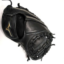 MIZUNO Select 9 Soft Catcher's Mitt Black Baseball Glove Used