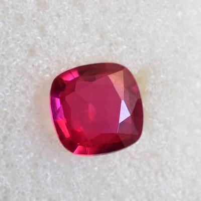 NATURAL Red Ruby CERTIFIED 1 Ct Minimalist Square Cushion Cut Loose Gemstone