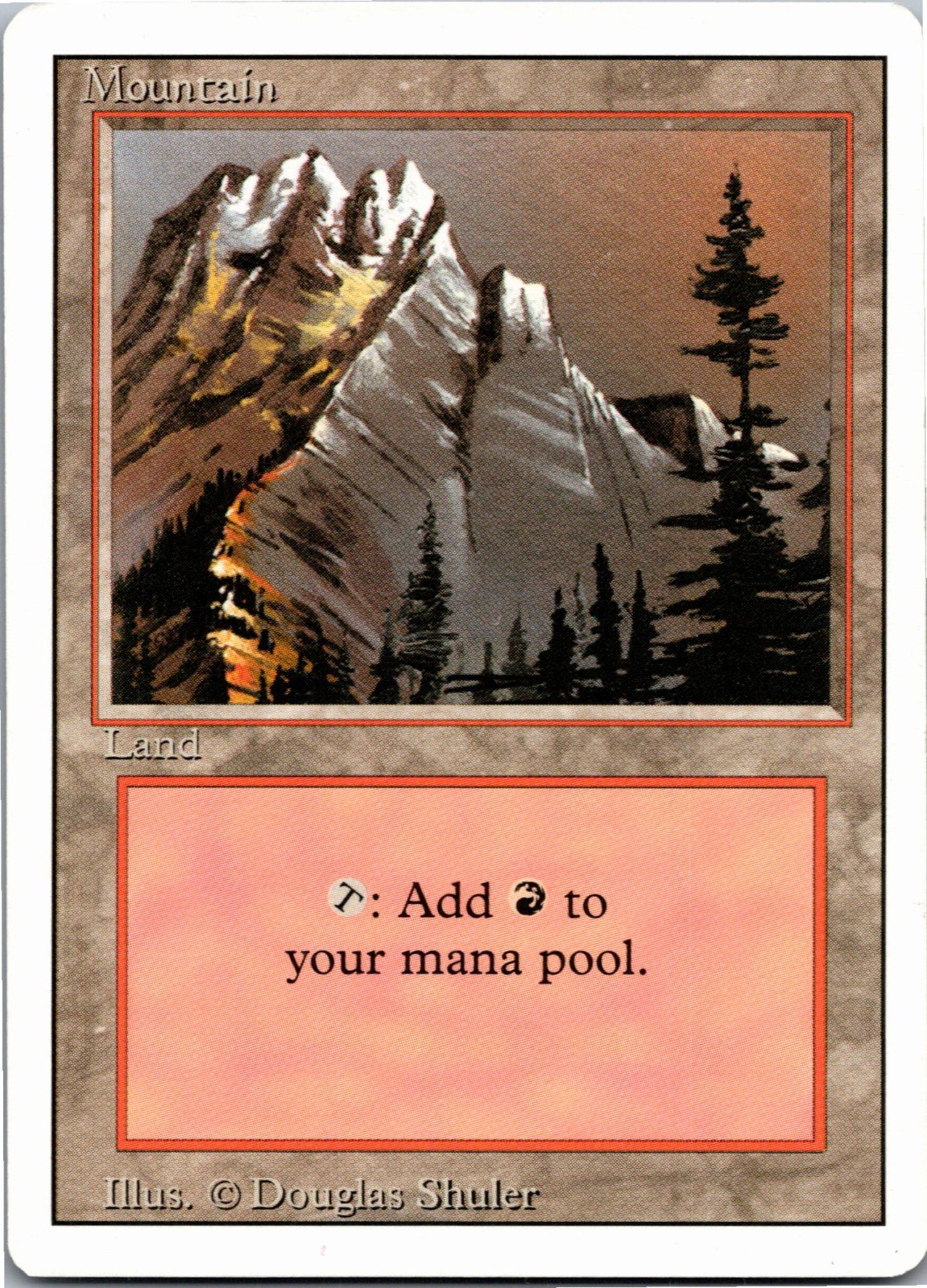 Mountain (A) - L - MTG: Revised Edition (3ED - 290) 1994 [LP]