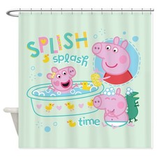 CafePress Peppa Pig: Splish Splash Shower Curtain 1247988094 