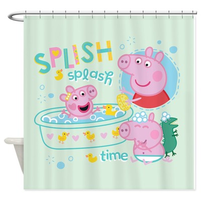 CafePress Peppa Pig: Splish Splash Shower Curtain (1247988094)