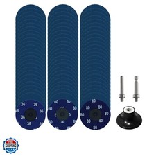 75Pcs 3 inch Quick Change Disc Set, Zirconia Roll Lock Sanding Disc with 1/4"...