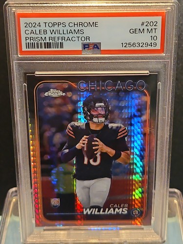 2024 Topps Chrome - Rookies Caleb Williams #202 Prism Refractor (RC) PSA 10