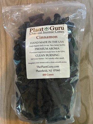 Plant Guru 2 Inch Charcoal Incense Cones 3 Packs 3 Scents Approx 400 Cones Each