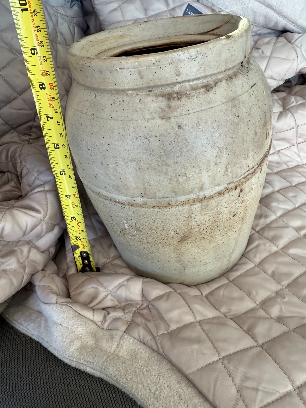 Weeks Bros Akron Ohio Stoneware Crock Jar Antique Salt Glaze Pottery 9"