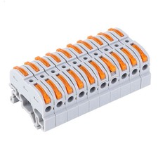 A10x PCT-211 Rail Type Wire Connector 0.2-4mm Press Fast Wiring Terminal Block-