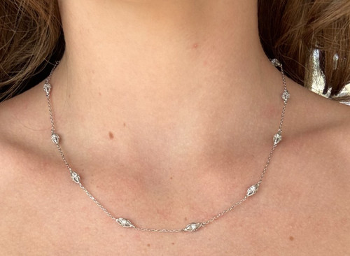 Tacori Diamonique CZ Epiphany Harlequin Station Necklace 18"