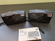 Kodak KB-10 35mm Film Point And Shoot Camera With Instruction Book Lot Of 2