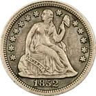1852 Seated Liberty Silver Dime 10c Nice Old US Type Coin - E24