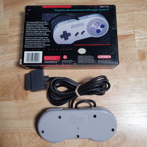 Super Nintendo Entertainment System SNES OEM Controller SNS-005 CIB w Man Tested - Picture 6 of 6