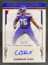 2016 National Treasures GERMAIN IFEDI Red Jersey Parallel Rookie Auto RC SP /76