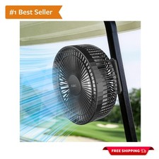 Golf Cart Fan, 7.5" Rechargeable Magnetic Fan with 4 Speed Modes, Up to 15 Ho...