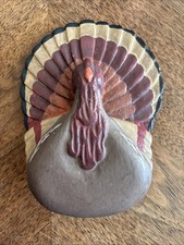 Hand Painted Wooden Turkey Decoration Thanksgiving Decor Fall Decor