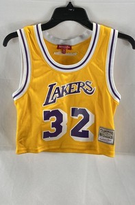 Mitchell & Ness Lakers Jersey Womens Magic Johnson #32 Hardwood Classics XS