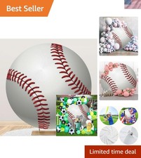 Elegant 7.5ft Round Baseball Background Cover - Perfect for Events & Cake Tables