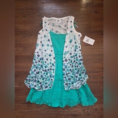 NWT Knitworks Girls 6 Swing Tank With Knit Vest