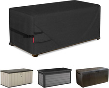 Patio Deck Box Storage Cover - 600d Outdoor Waterproof Cover For 100-134 Gallon