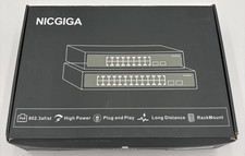 NICGIGA 16 Port Gigabit PoE Switch Unmanaged 250W, 2 Gig Uplink Ports GS1620P