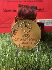 Steven Gerrard Signed Replica Istanbul 2005 Medal COA. Autograph Liverpool