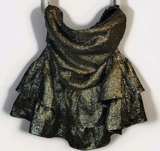 FOREVER 21 NWT 3XL Gold Metallic Strapless Mini Dress Gold 